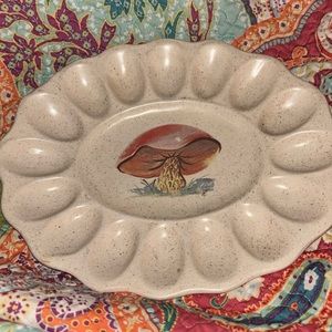 Vintage Signed Deviled Egg Dish